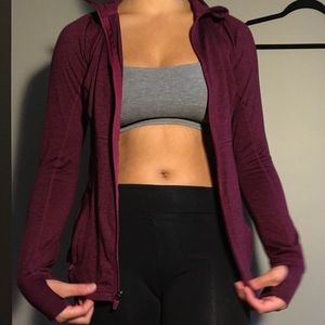 Dark Magenta Lightweight Active Zip Up